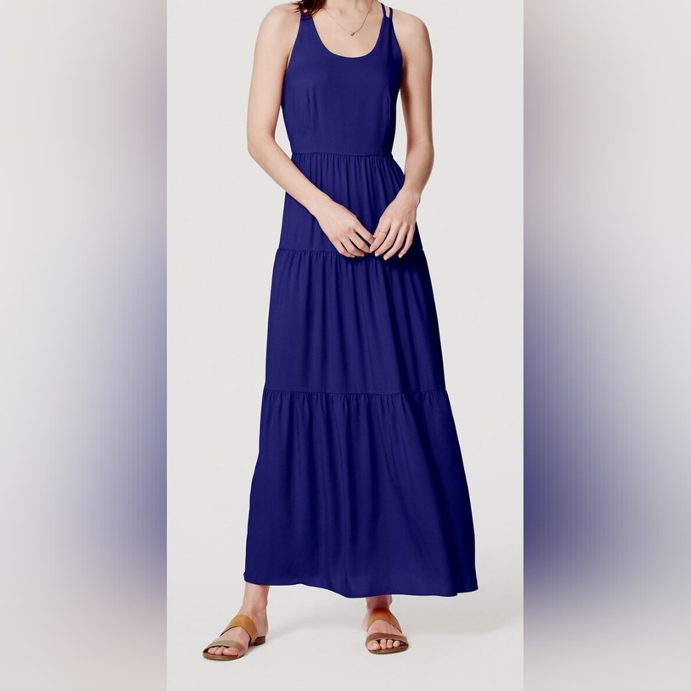 Loft purple maxi sundress size 6